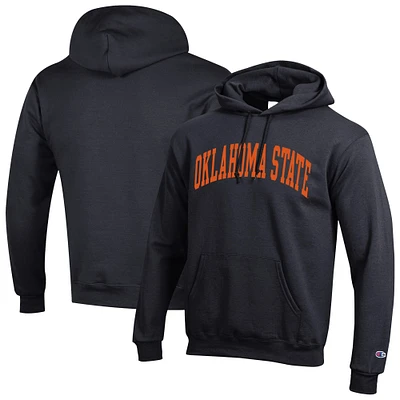 Men's Champion Black Oklahoma State Cowboys Basic Arch Fleece Pullover Hoodie