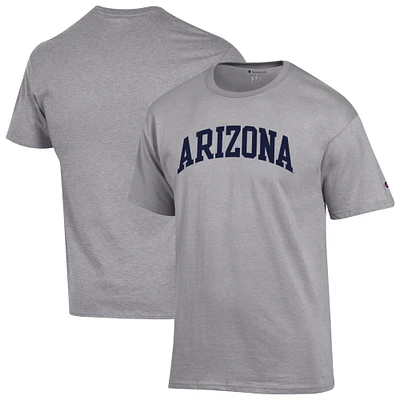 Men's Champion Heather Gray Arizona Wildcats Basic Arch T-Shirt