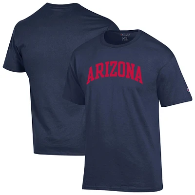 Men's Champion Navy Arizona Wildcats Basic Arch T-Shirt