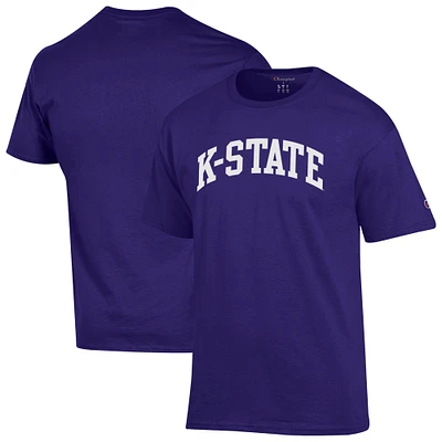 Men's Champion Purple Kansas State Wildcats Basic Arch T-Shirt