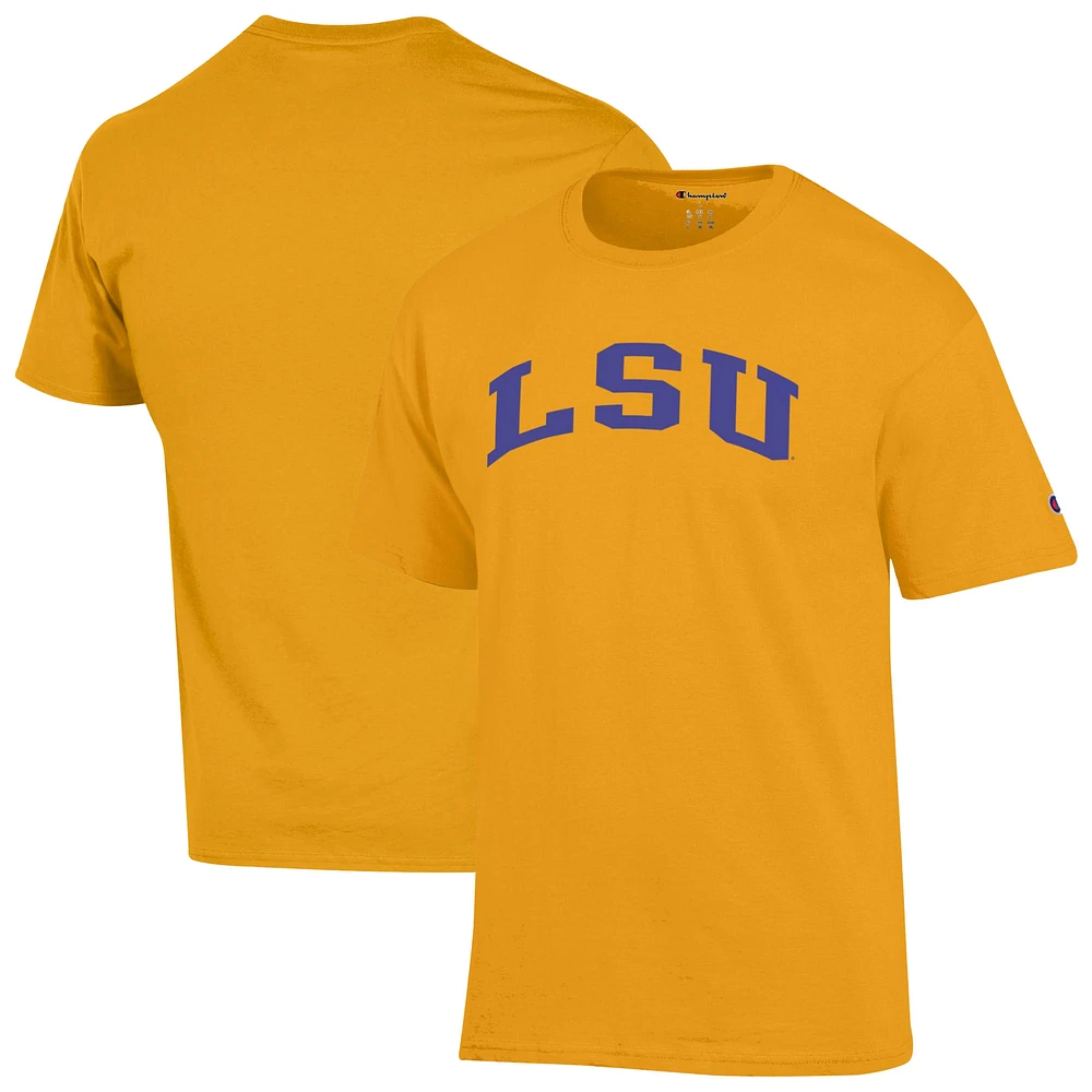 Men's Champion Gold LSU Tigers Basic Arch T-Shirt