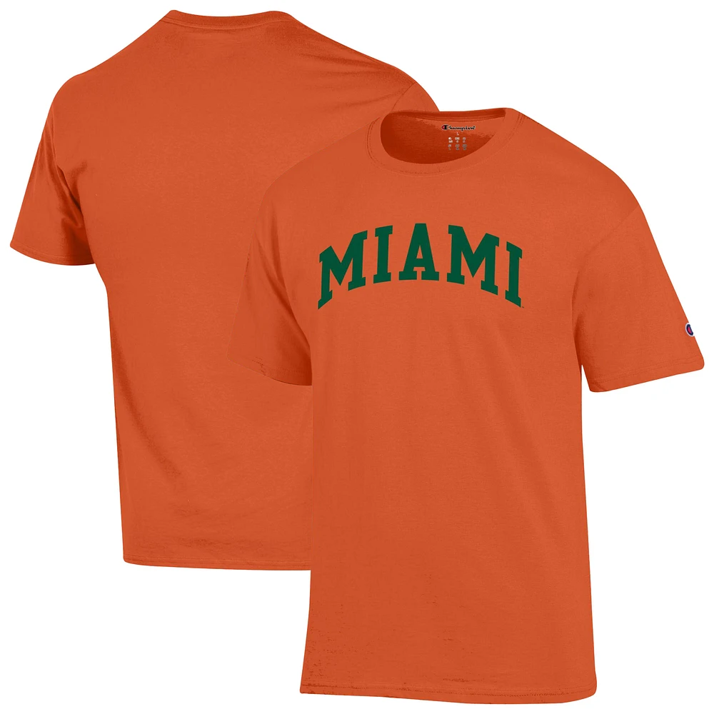 Men's Champion Miami Hurricanes Basic Arch T-Shirt