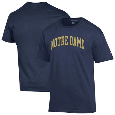 Men's Champion Navy Notre Dame Fighting Irish Basic Arch T-Shirt