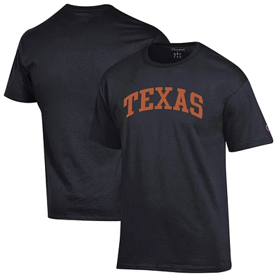 Men's Champion Black Texas Longhorns Basic Arch T-Shirt