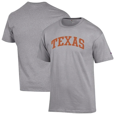 Men's Champion Heather Gray Texas Longhorns Basic Arch T-Shirt