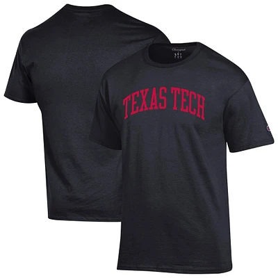 Men's Champion Black Texas Tech Red Raiders Basic Arch T-Shirt