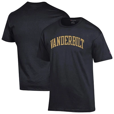 Men's Champion Black Vanderbilt Commodores Basic Arch T-Shirt