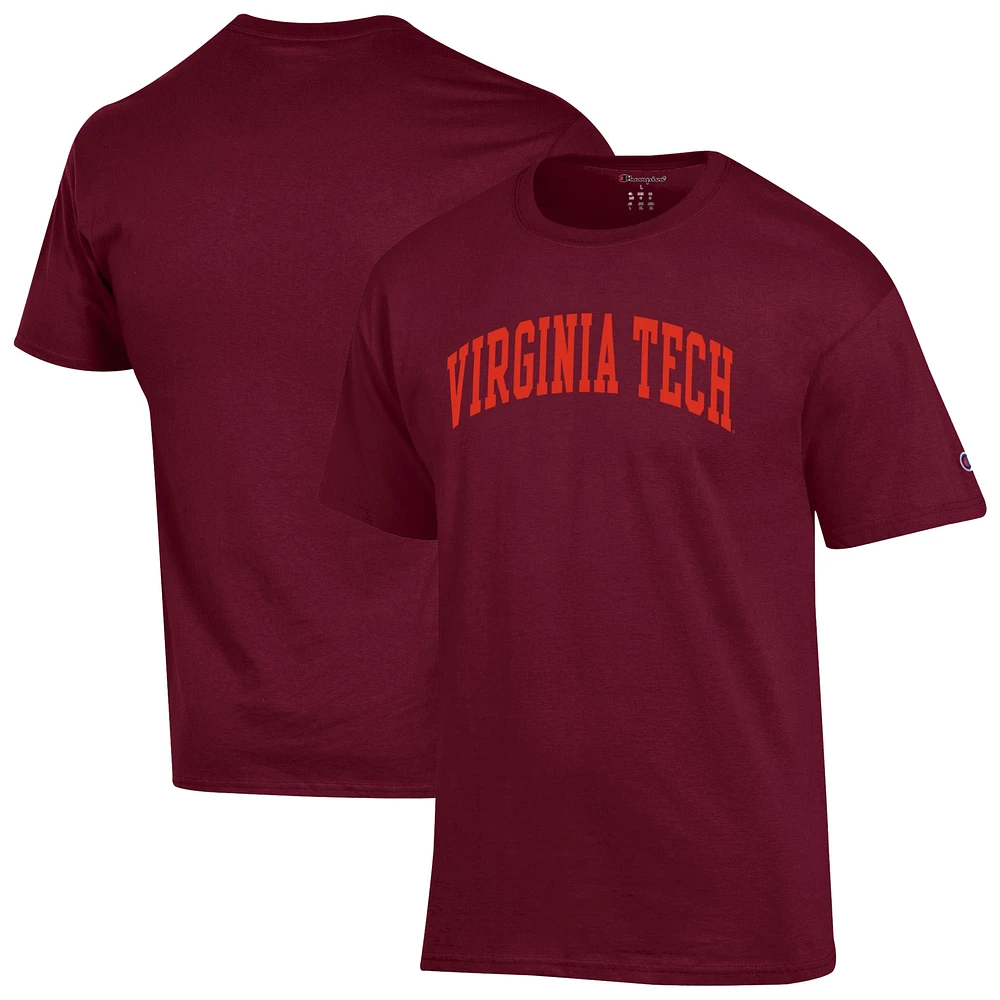 Men's Champion Maroon Virginia Tech Hokies Basic Arch T-Shirt