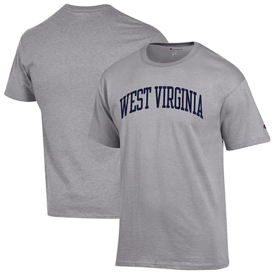 Men's Champion Heather Gray West Virginia Mountaineers Basic Arch T-Shirt