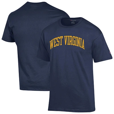 Men's Champion Navy West Virginia Mountaineers Basic Arch T-Shirt