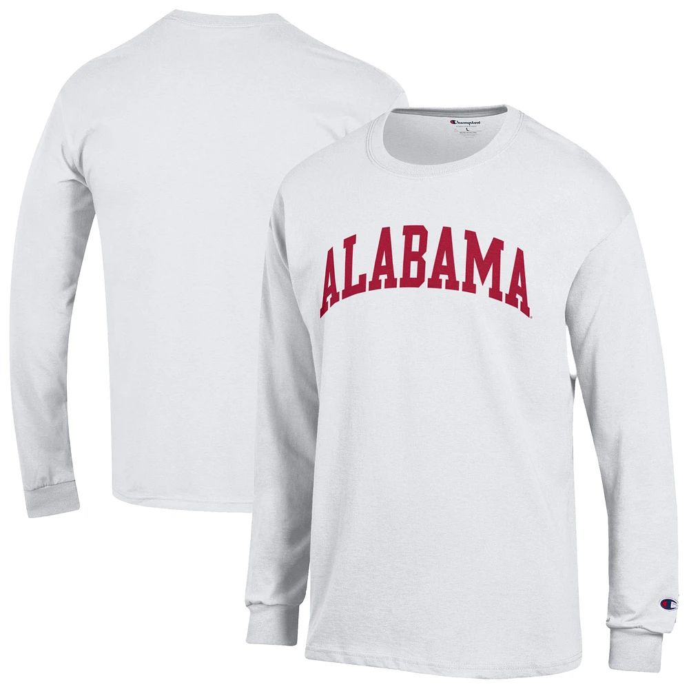Men's Champion Alabama Crimson Tide Basic Arch Long Sleeve T-Shirt