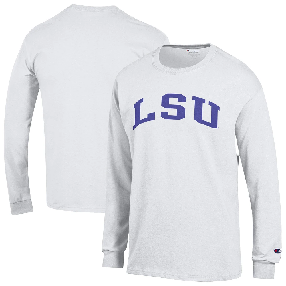 Men's Champion LSU Tigers Basic Arch Long Sleeve T-Shirt