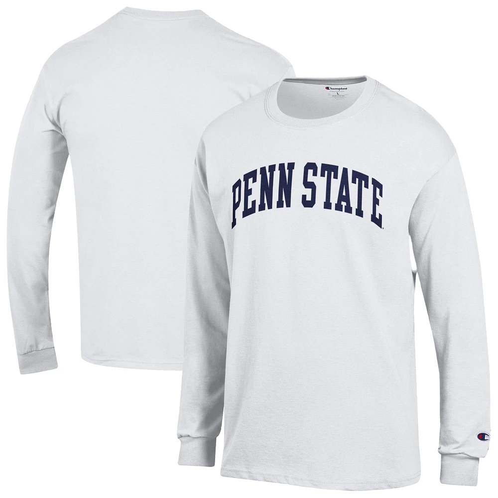 Men's Champion White Penn State Nittany Lions Basic Arch Long Sleeve T-Shirt