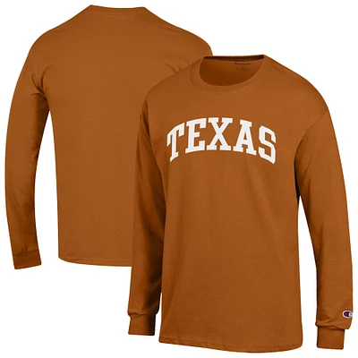 Men's Champion Texas Orange Longhorns Basic Arch Long Sleeve T-Shirt