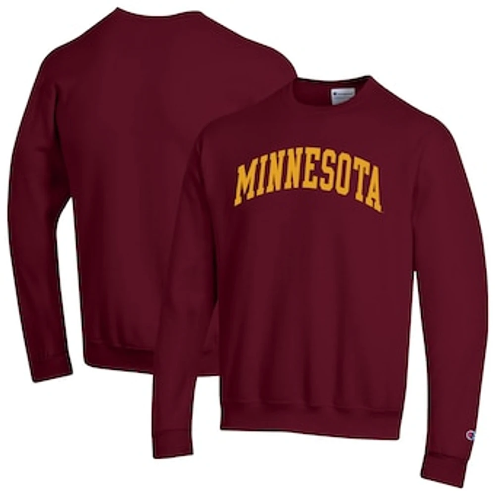 Men's Champion Maroon Minnesota Golden Gophers Basic Arch Fleece Pullover Sweatshirt