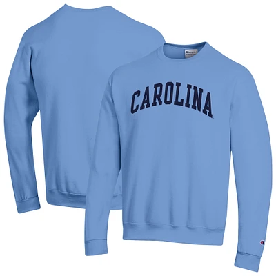 Men's Champion Carolina Blue North Tar Heels Basic Arch Fleece Pullover Sweatshirt