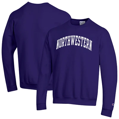 Men's Champion Purple Northwestern Wildcats Basic Arch Fleece Pullover Sweatshirt