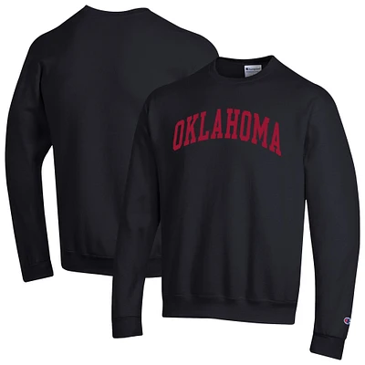Men's Champion Black Oklahoma Sooners Basic Arch Fleece Pullover Sweatshirt