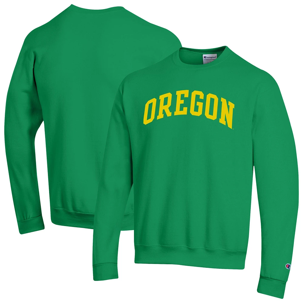 Men's Champion Oregon Ducks Basic Arch Fleece Pullover Sweatshirt