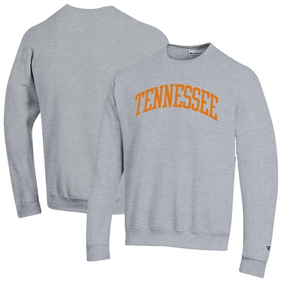 Men's Champion Heather Gray Tennessee Volunteers Basic Arch Fleece Pullover Sweatshirt