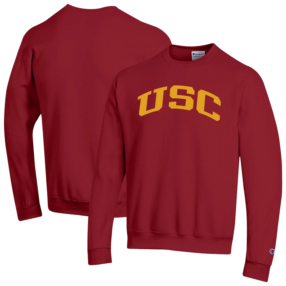 Men's Champion Cardinal USC Trojans Basic Arch Fleece Pullover Sweatshirt