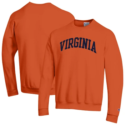 Men's Champion Orange Virginia Cavaliers Basic Arch Fleece Pullover Sweatshirt