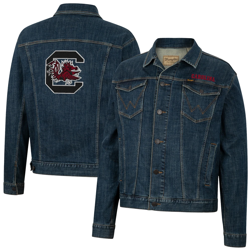 Men's Colosseum x Wrangler South Carolina Gamecocks Retro Button-Up Denim Jacket
