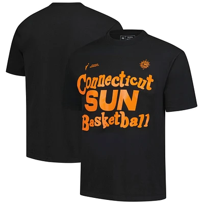 Unisex Playa Society Black Connecticut Sun Wordmark T-Shirt