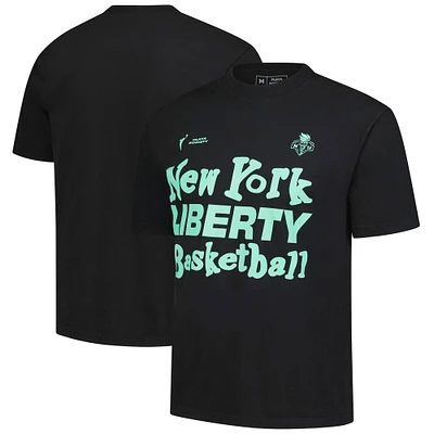 Unisex Playa Society Black New York Liberty Wordmark T-Shirt