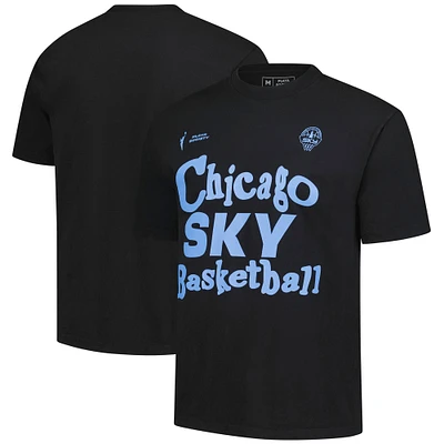 Unisex Playa Society Black Chicago Sky Wordmark T-Shirt