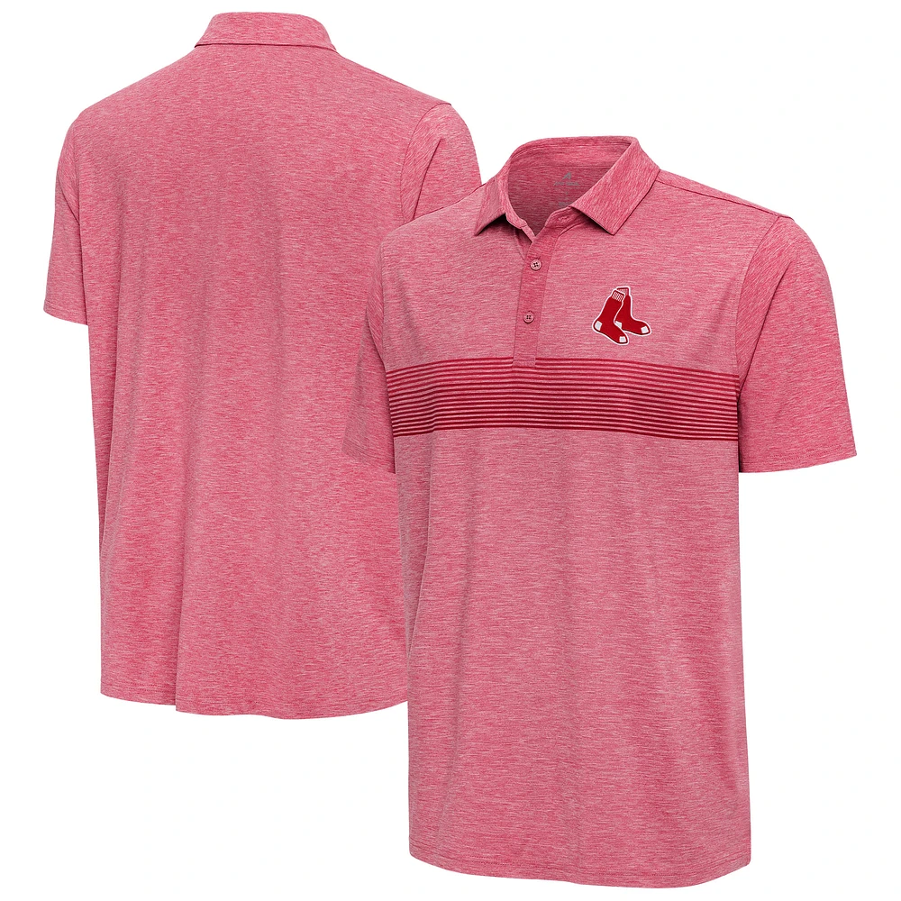 Men's Antigua Heather Red Boston Sox Dashing Polo
