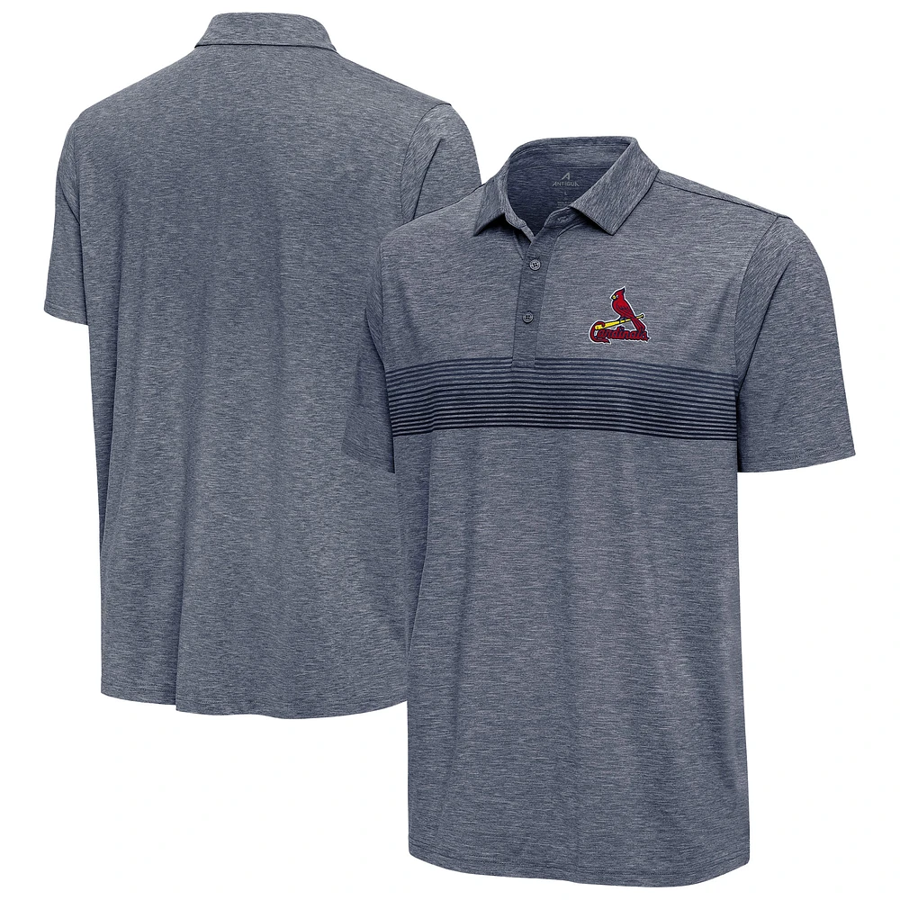 Men's Antigua Heather Navy St. Louis Cardinals Dashing Polo