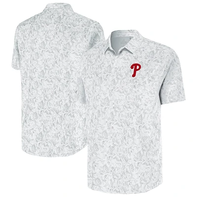 Men's Antigua White Philadelphia Phillies Lush Button-Up Shirt