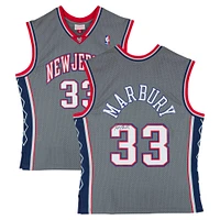 Stephon Marbury New Jersey Nets Autographed Mitchell & Ness 1999-00 Gray Alternative Swingman Jersey