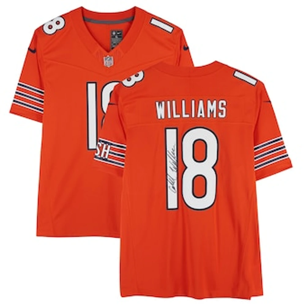 Caleb Williams Chicago Bears Autographed Orange Nike Limited Jersey