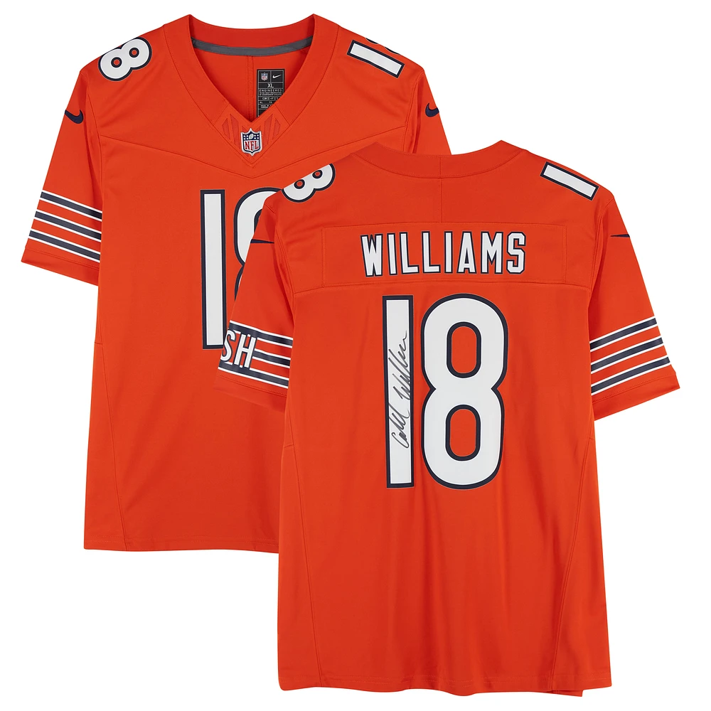 Caleb Williams Chicago Bears Autographed Orange Nike Limited Jersey