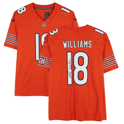 Caleb Williams Chicago Bears Autographed Orange Nike Limited Jersey