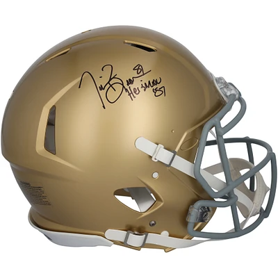 Tim Brown Notre Dame Fighting Irish Autographed Riddell Speed Authentic Helmet with "Heisman 87" Inscription