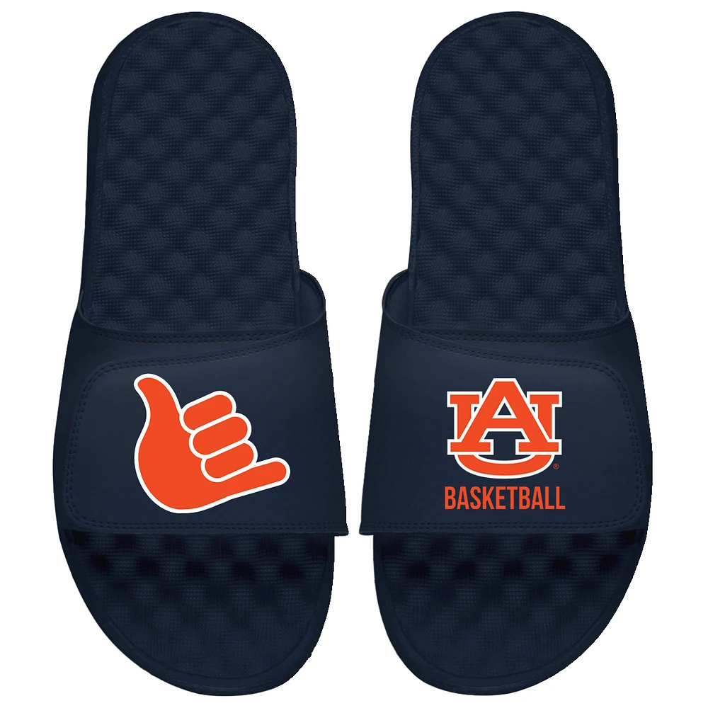 Youth ISlide Navy Auburn Tigers Hand Sign Slide Sandals