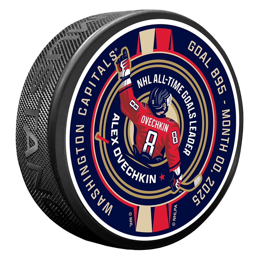 Alexander Ovechkin Washington Capitals NHL All-Time Leading Goal Scorer Showcase Hockey Puck