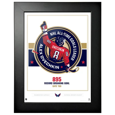 Alexander Ovechkin Washington Capitals NHL All-Time Leading Goal Scorer 12" x 16" 895 Framed Collage
