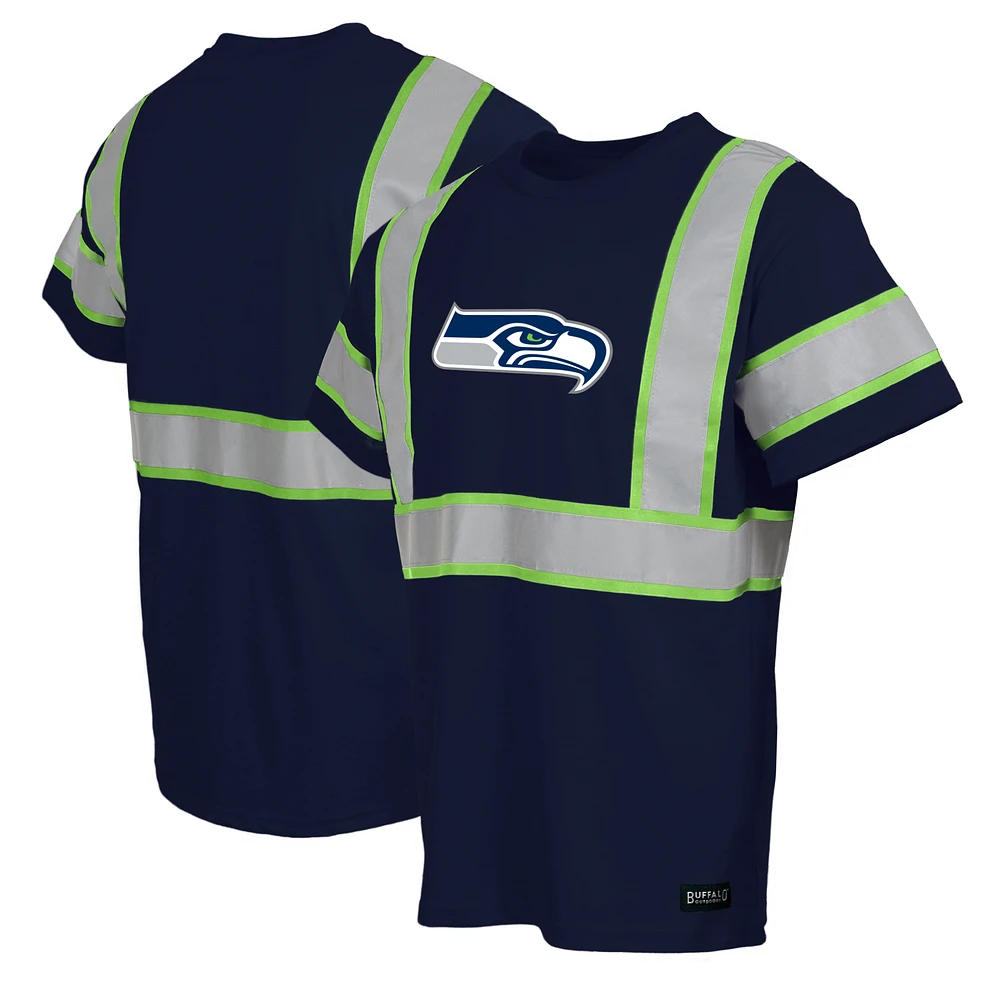 Men's College Navy Seattle Seahawks Safety Heavyweight T-Shirt