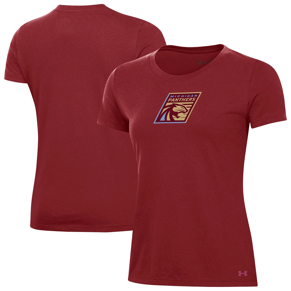 Women's Under Armour Cardinal Michigan Panthers Performance T-Shirt