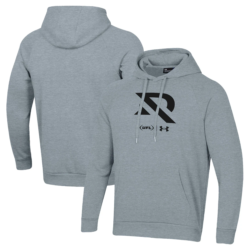 Men's Under Armour Gray Arlington Renegades Rival Fleece Pullover Hoodie