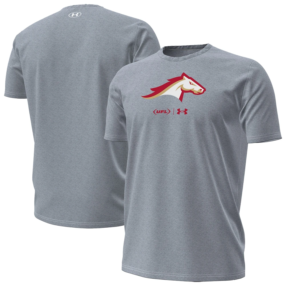 Men's Under Armour Gray Birmingham Stallions Performance T-Shirt