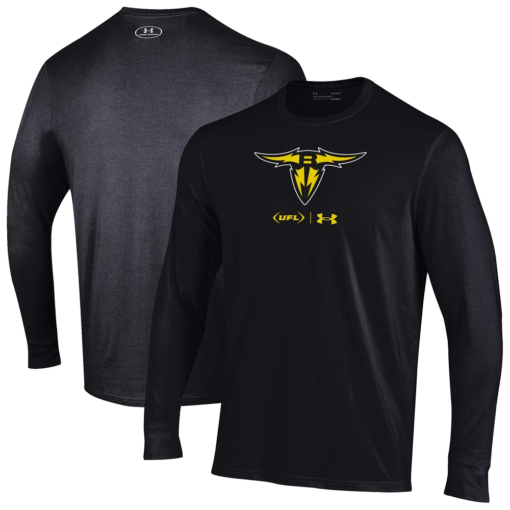 Men's Under Armour Black San Antonio Brahmas Long Sleeve T-Shirt