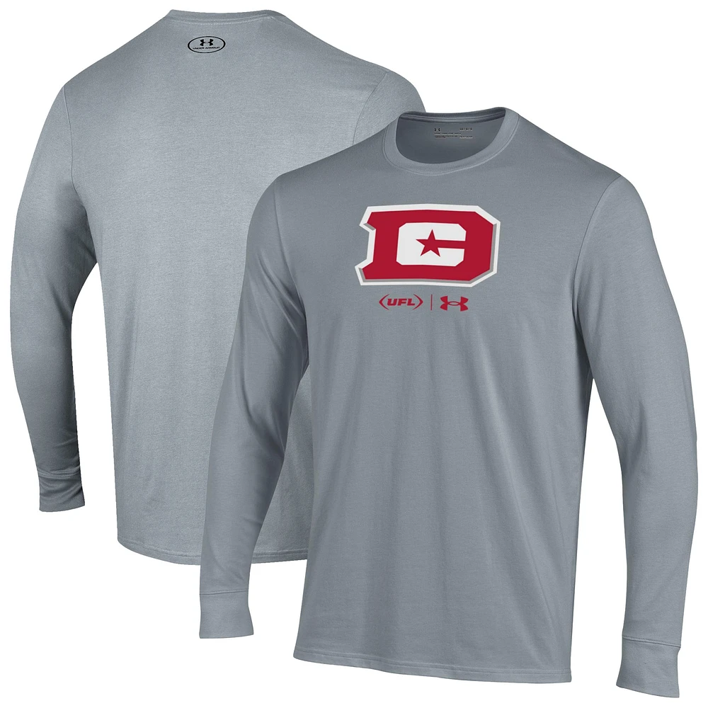 Men's Under Armour Gray DC Defenders Long Sleeve T-Shirt