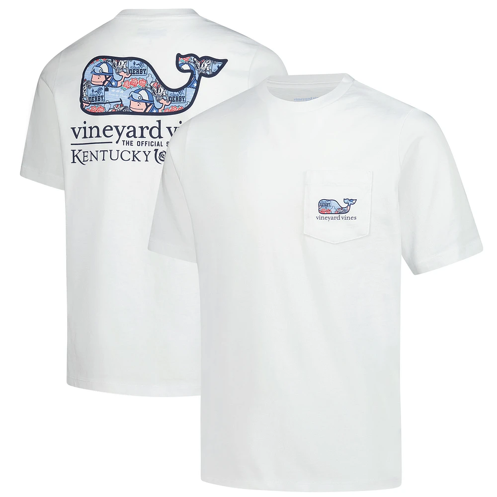Youth Vineyard Vines White 151st Kentucky Derby Whale Sticker T-Shirt