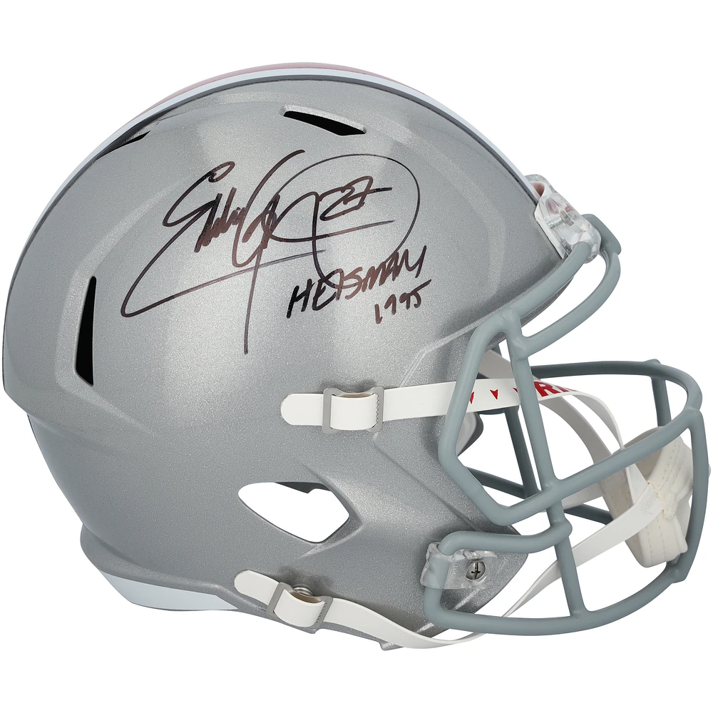 Eddie George Ohio State Buckeyes Autographed Riddell Speed Replica Helmet with "1995 Heisman" Inscription