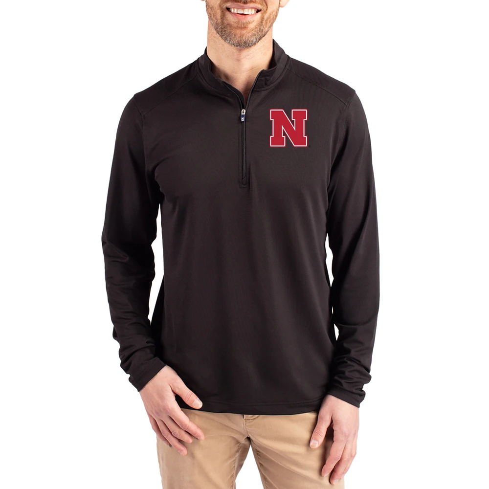 Men's Cutter & Buck Nebraska Huskers Virtue DryTec Quarter-Zip Pullover